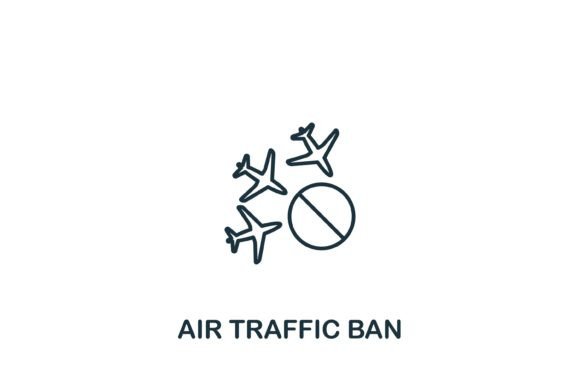 Air Traffic Ban Icon Graphics and Icons