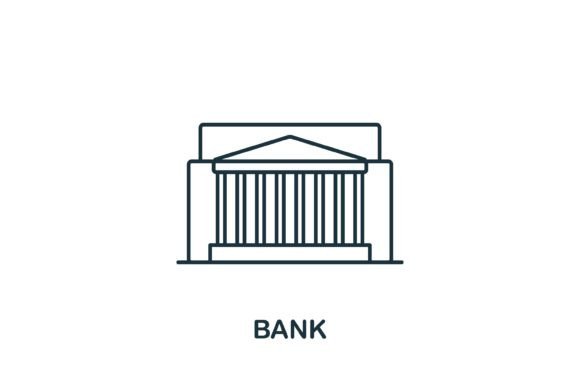 Bank Icon: Graphic Design Asset