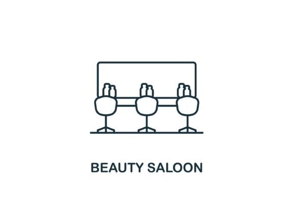 Beauty Saloon Icon: Graphics and Icons for Creative Design