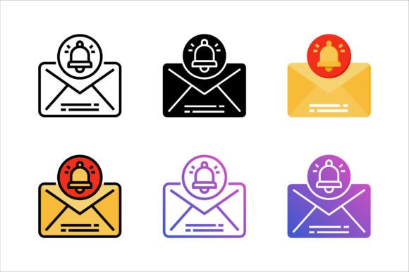Email Notification Icon Graphics & Icons