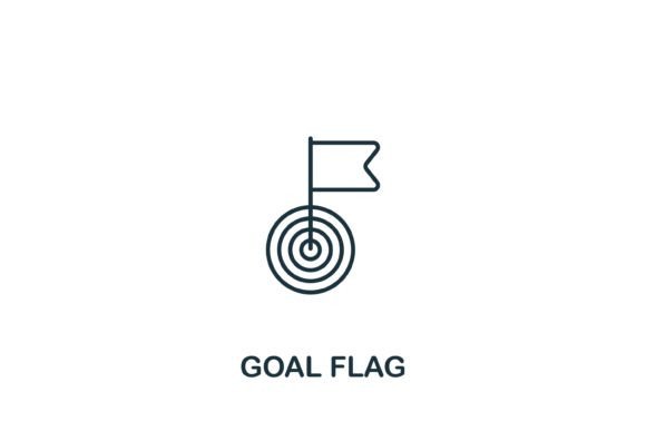 Goal Flag Icon Graphics and Icons