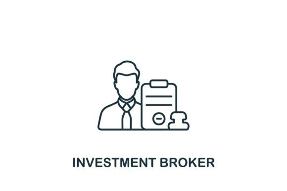 Investment Broker Icon Graphics and Icons