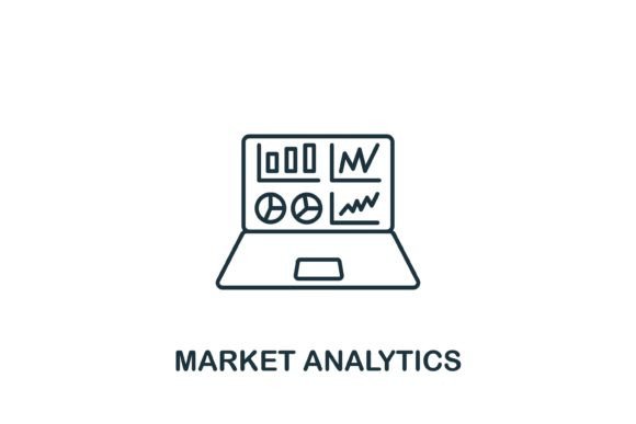 Market Analytics Icon: Graphics for Local Business Branding