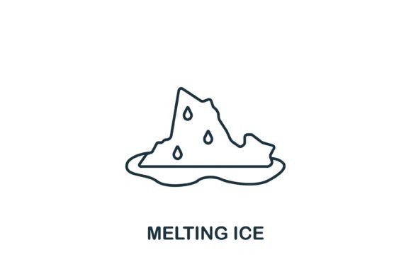 Melting Ice Icon for Graphics and Icons