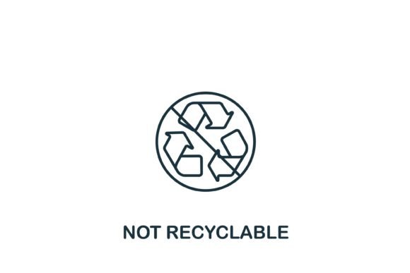 Not Recyclable Icon: Graphics and Icons for Local Business
