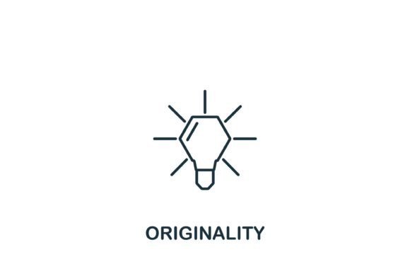Originality Icon: Graphics and Icons for Creative Design