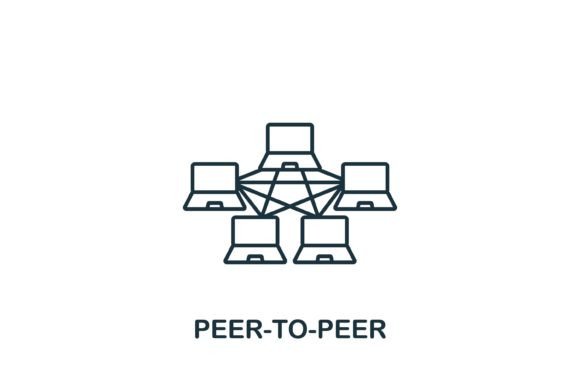 Peer-to-Peer Icon for Graphics and Icons