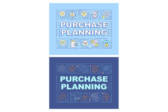 Purchase Planning Word Concept Banners: Graphics for Branding