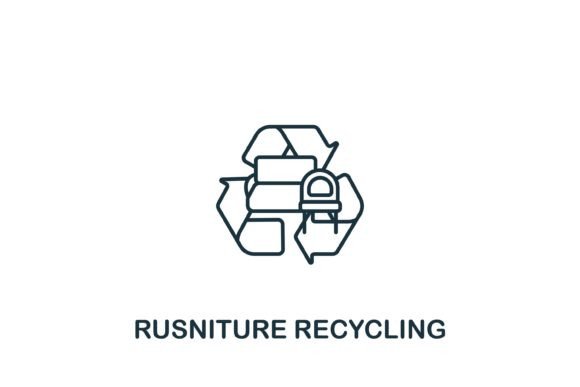Rusniture Recycling Icon: Graphics and Icons for Modern Design