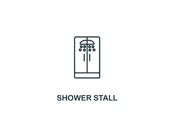 Shower Stall Icon: Graphics and Icons for Real Projects
