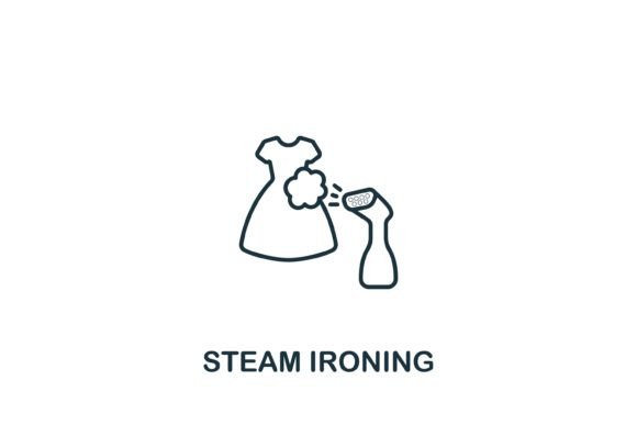 Steam Ironing Icon Graphics and Icons