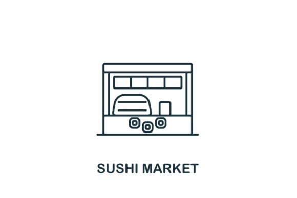Sushi Market Icon: Graphics and Icons for Creative Projects