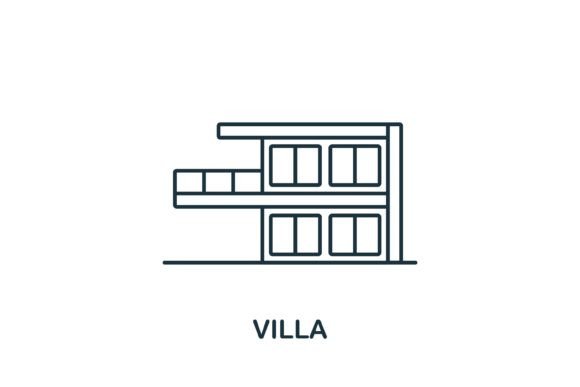 Villa Icon: Graphic Design Asset for Icons and More