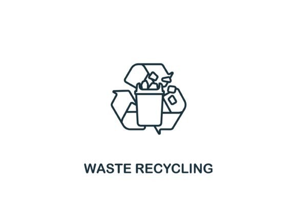 Waste Recycling Icon Graphics and Icons